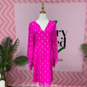 Lilly Pulitzer Bright Pink Long Sleeve Dress